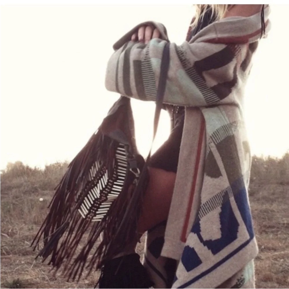 SPELL THE GYPSY COLLECTIVE | Dreamweaver Beaded Leather Fringe Crossbody Satchel - Picture 7 of 7